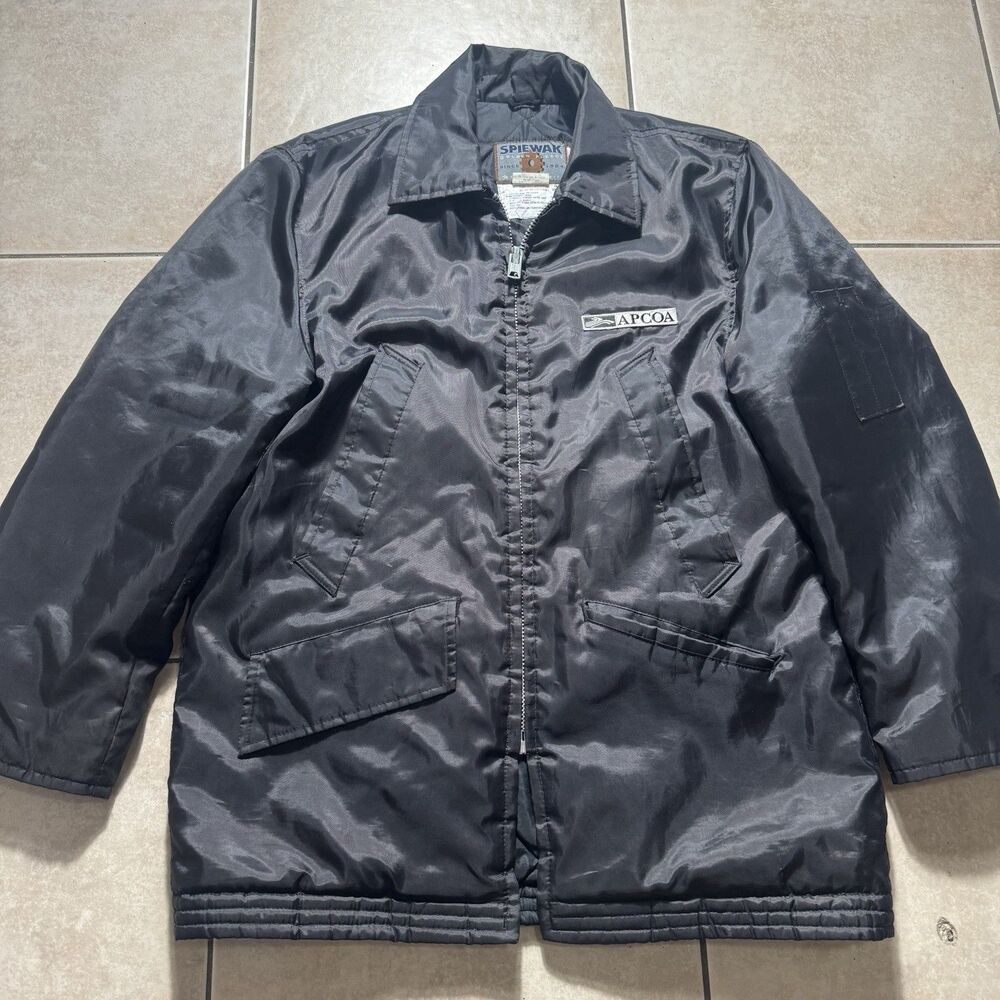 VTG Spiewak Golden Fleece Men’s 40 Quilted Black Bomber Jacket Apcoa